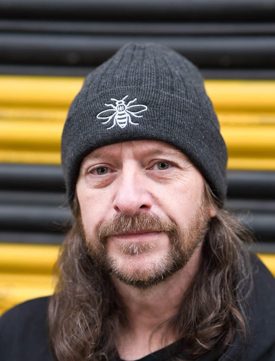Dark Grey Thinsulate Beanie with Embroidered Bee (Staff) • The Manchester Shop