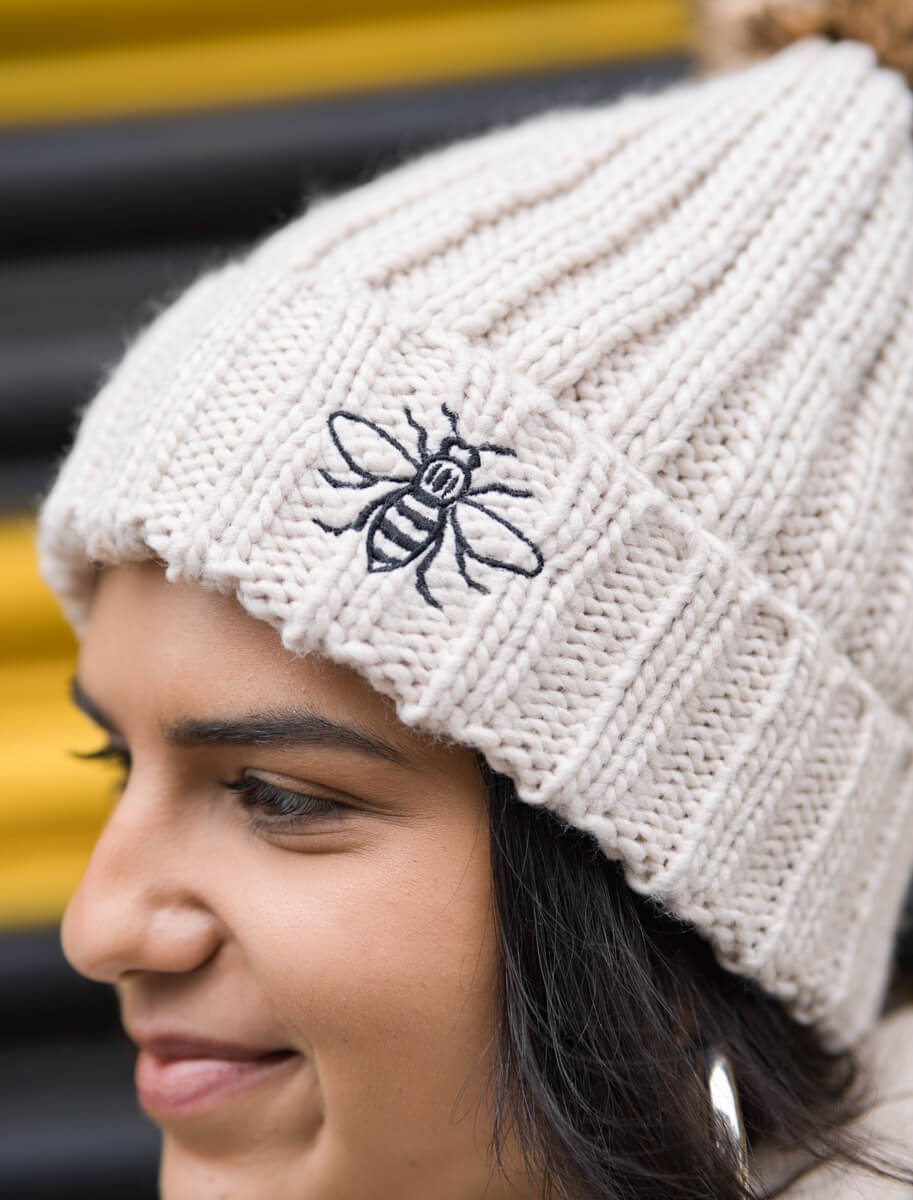*Fur PomPom Oatmeal (Staff) • The Manchester Shop