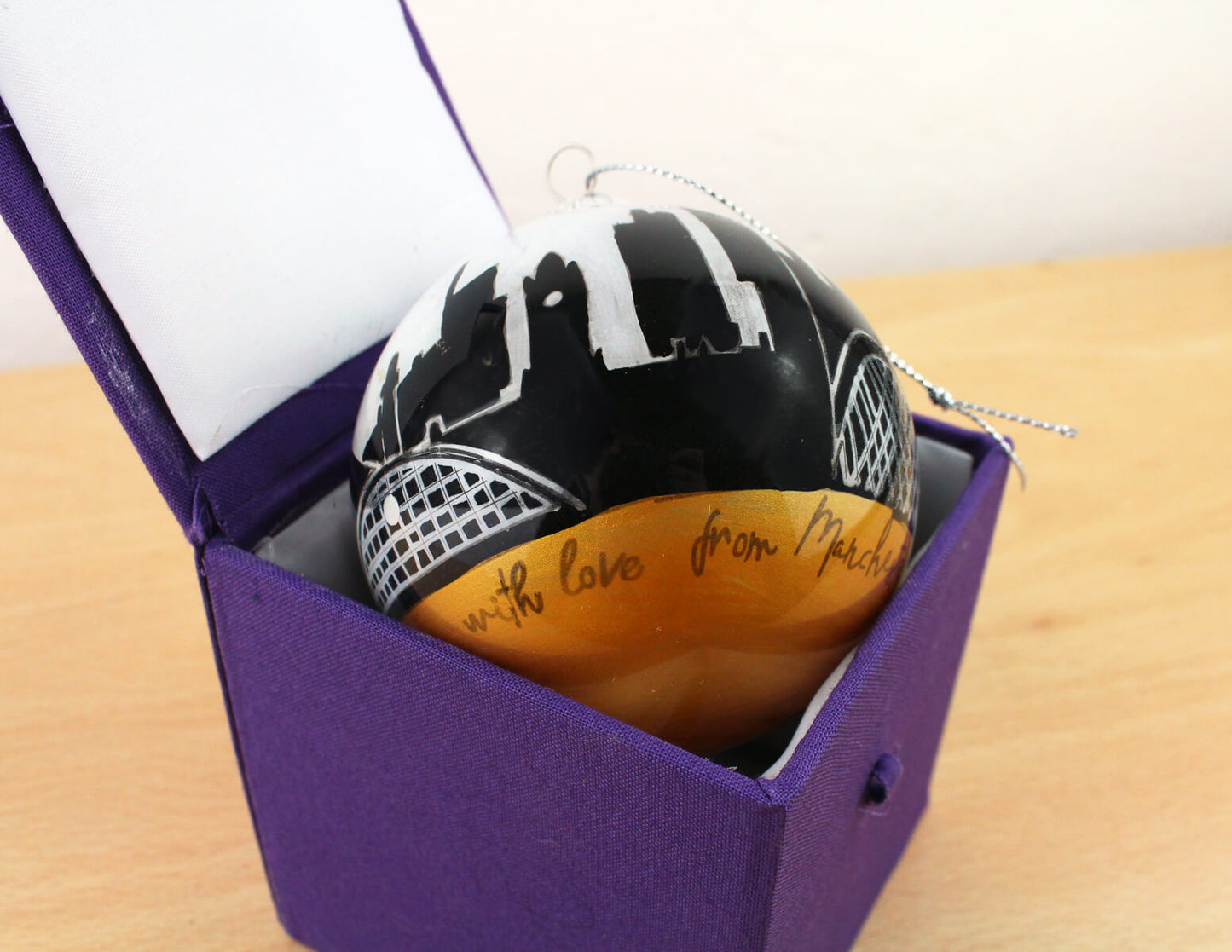 With Love from Manchester Hand-Painted Bauble | The Manchester Shop