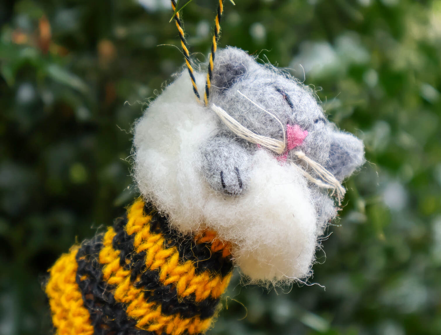 Cat in Stocking Decoration