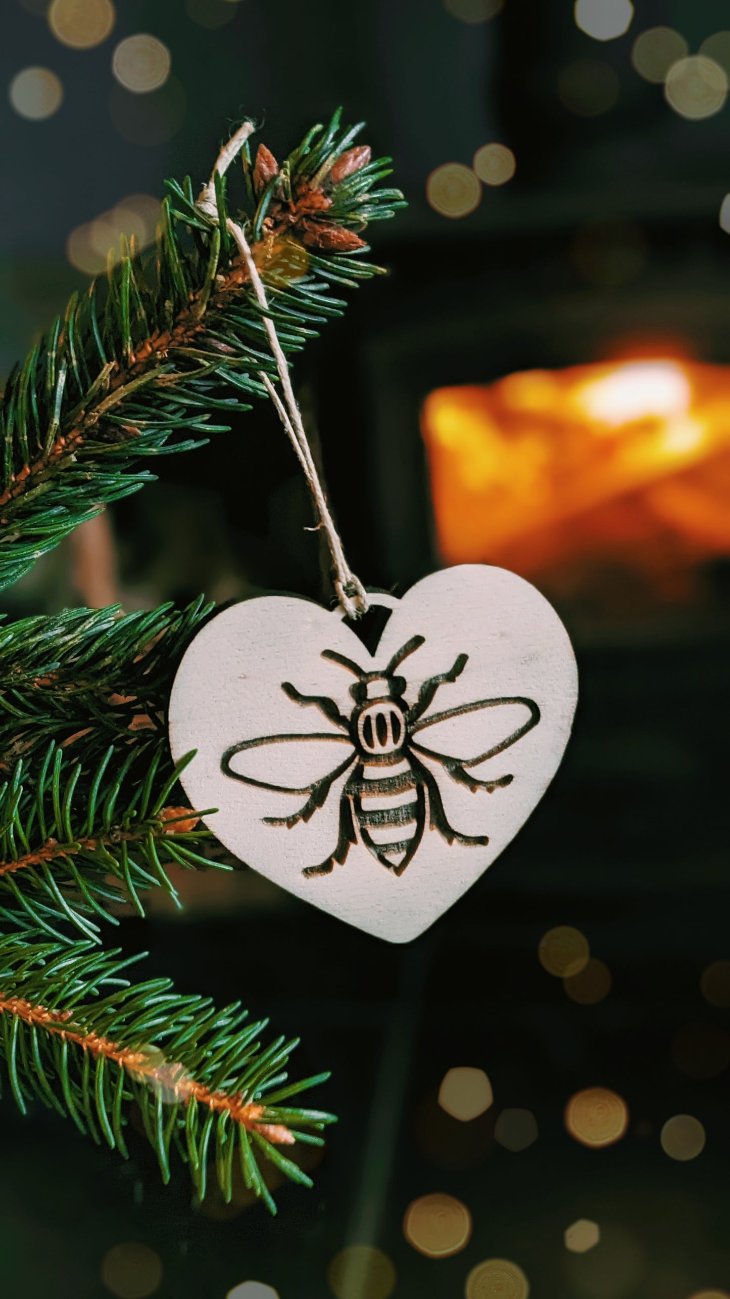 Engraved Heart Wooden Decoration • The Manchester Shop