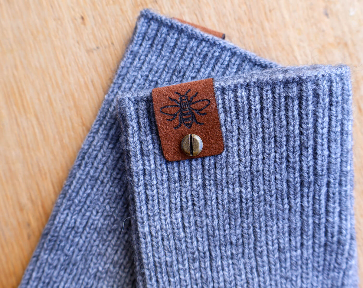 Fingerless Grey Gloves
