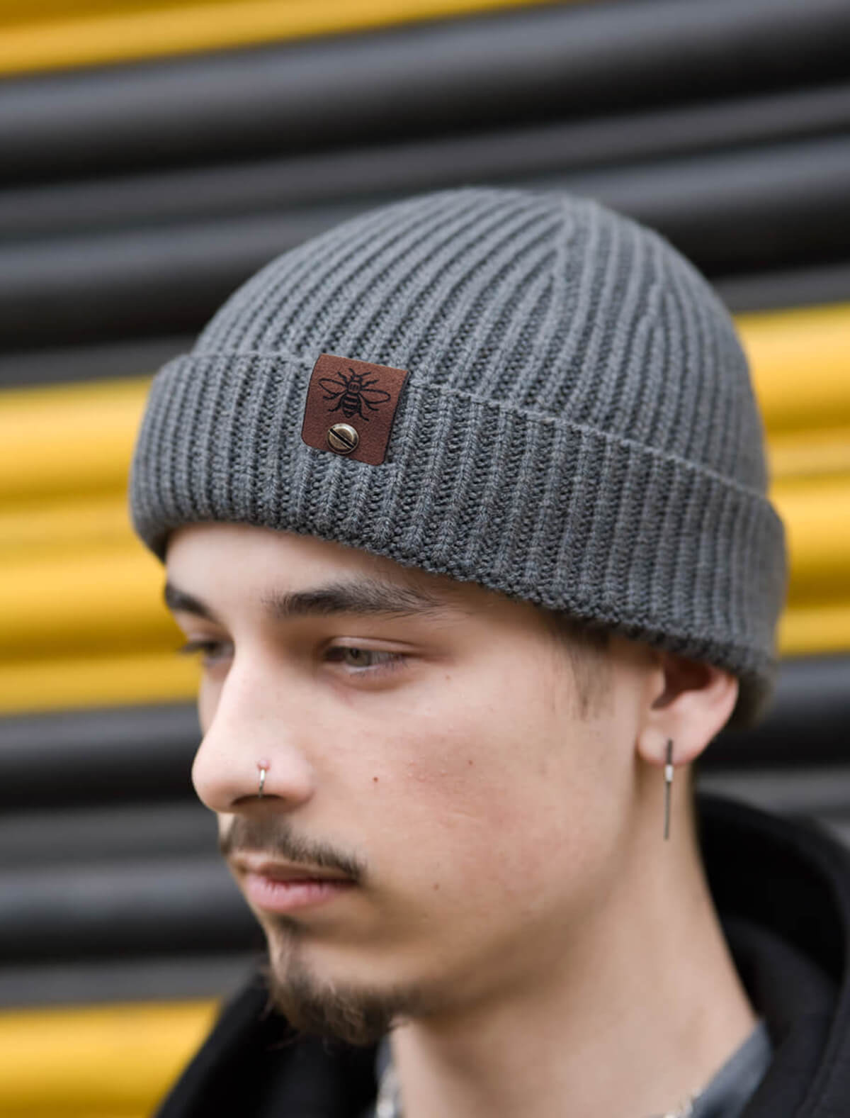 Grey Harbour Bee Beanie | The Manchester Shop