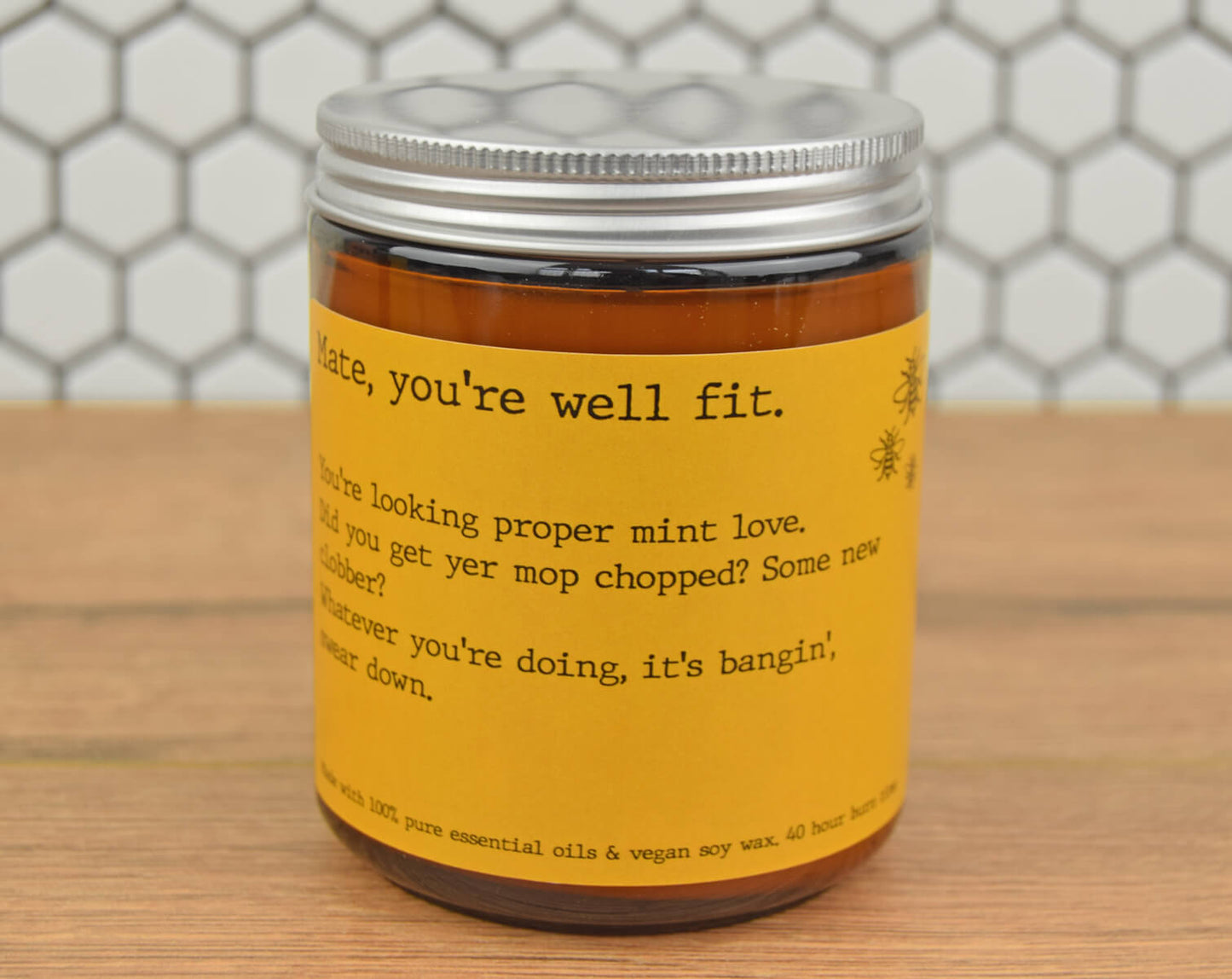 Mate, You're Well Fit Candle (Staff) - The Manchester Shop