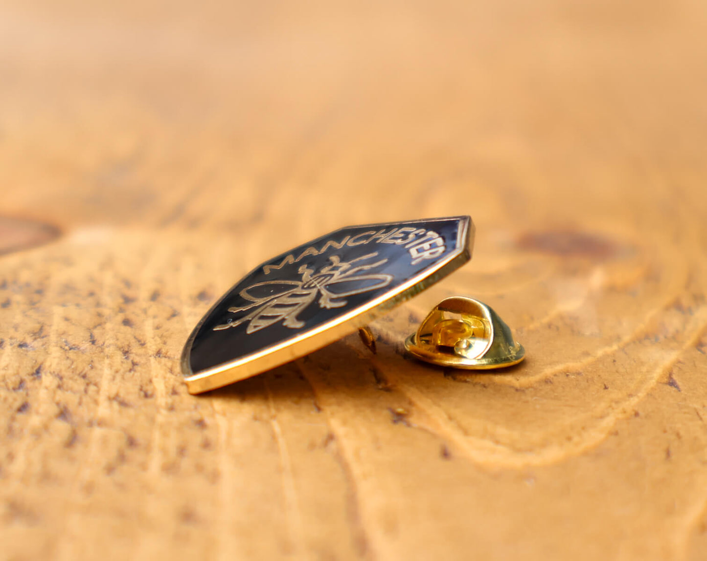 Manchester Bee Shield Enamel Brooch • The Manchester Shop