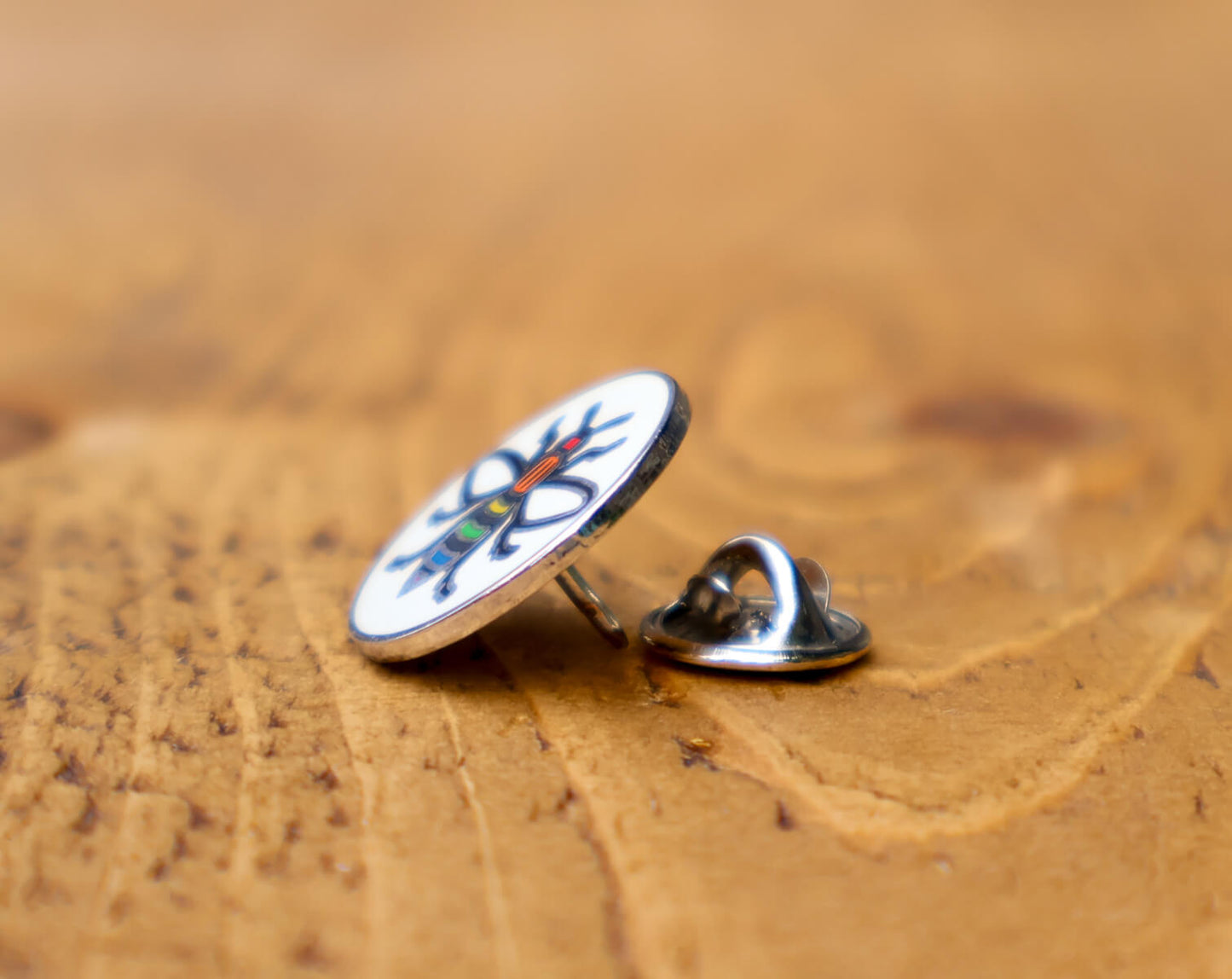 Rainbow Manchester Bee Brooch • The Manchester Shop