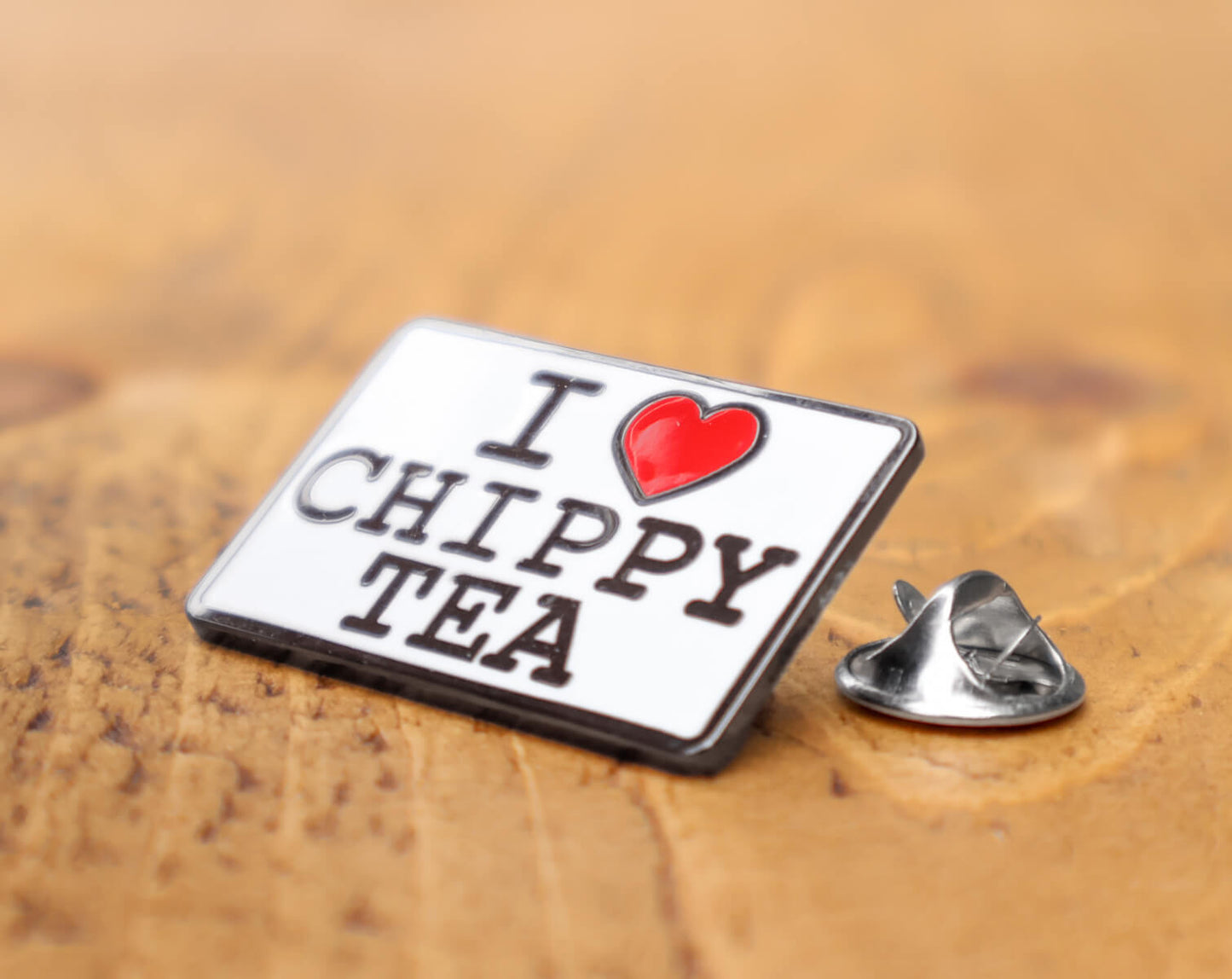I Heart Chippy Tea Enamel Pin • The Manchester Shop