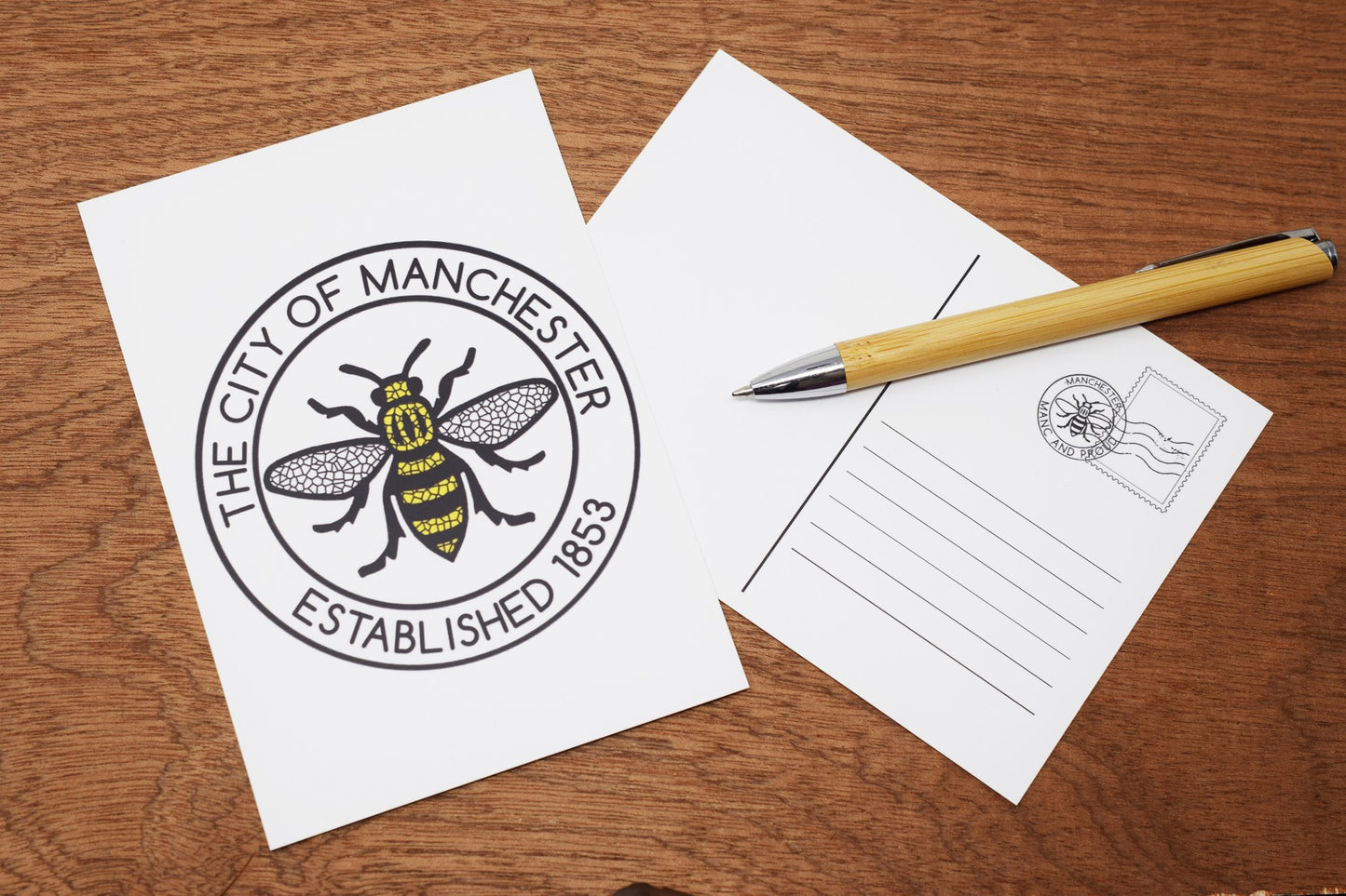 The City of Manchester - Established 1853 Postcard • The Manchester Shop