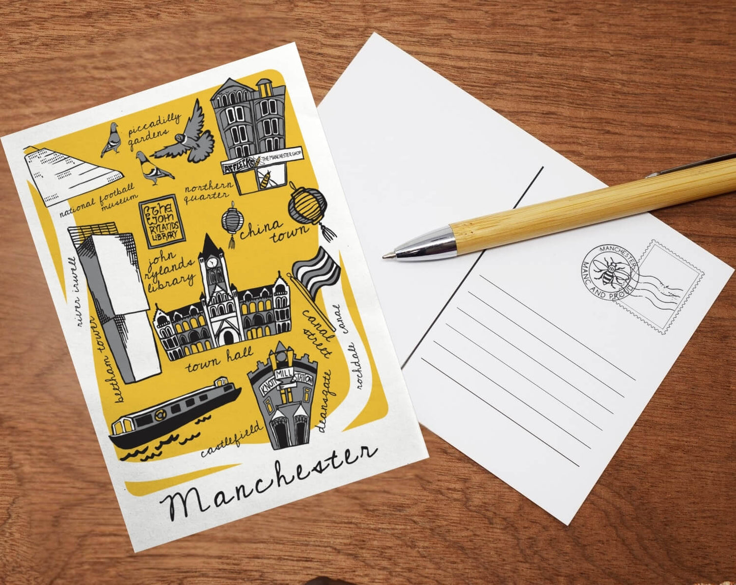 Manchester Landmarks Postcard • The Manchester Shop