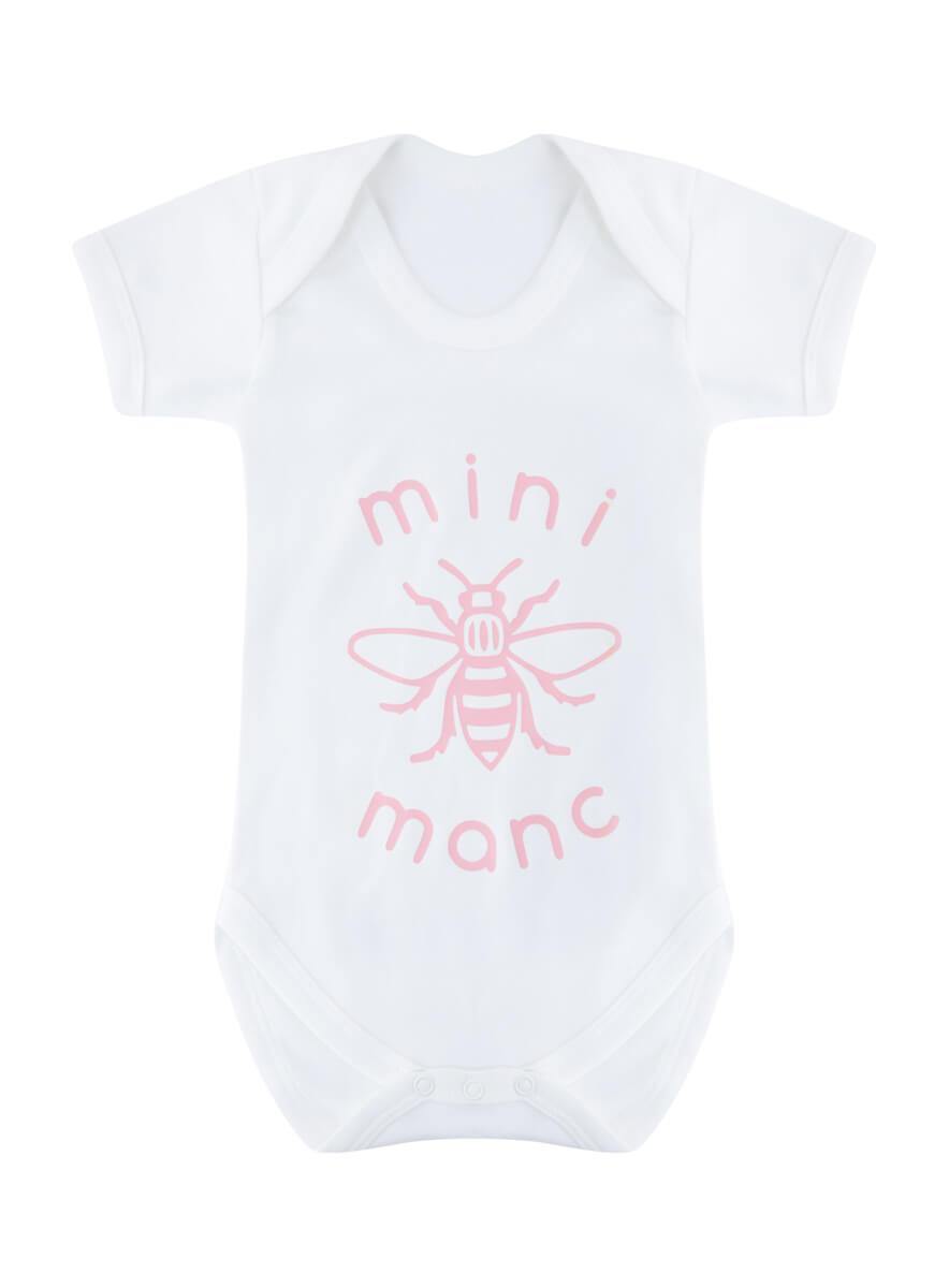 Pink Mini-Manc Baby Grow (Staff) - The Manchester Shop