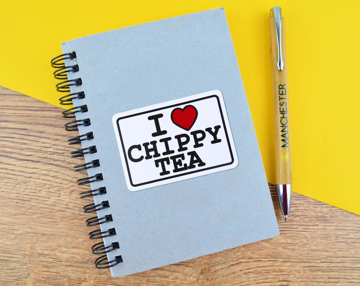 I Heart Chippy Tea Sticker • The Manchester Shop