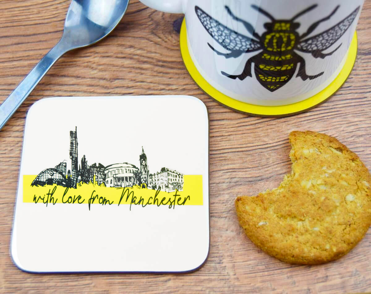 With Love From Manchester Coaster • The Manchester Shop