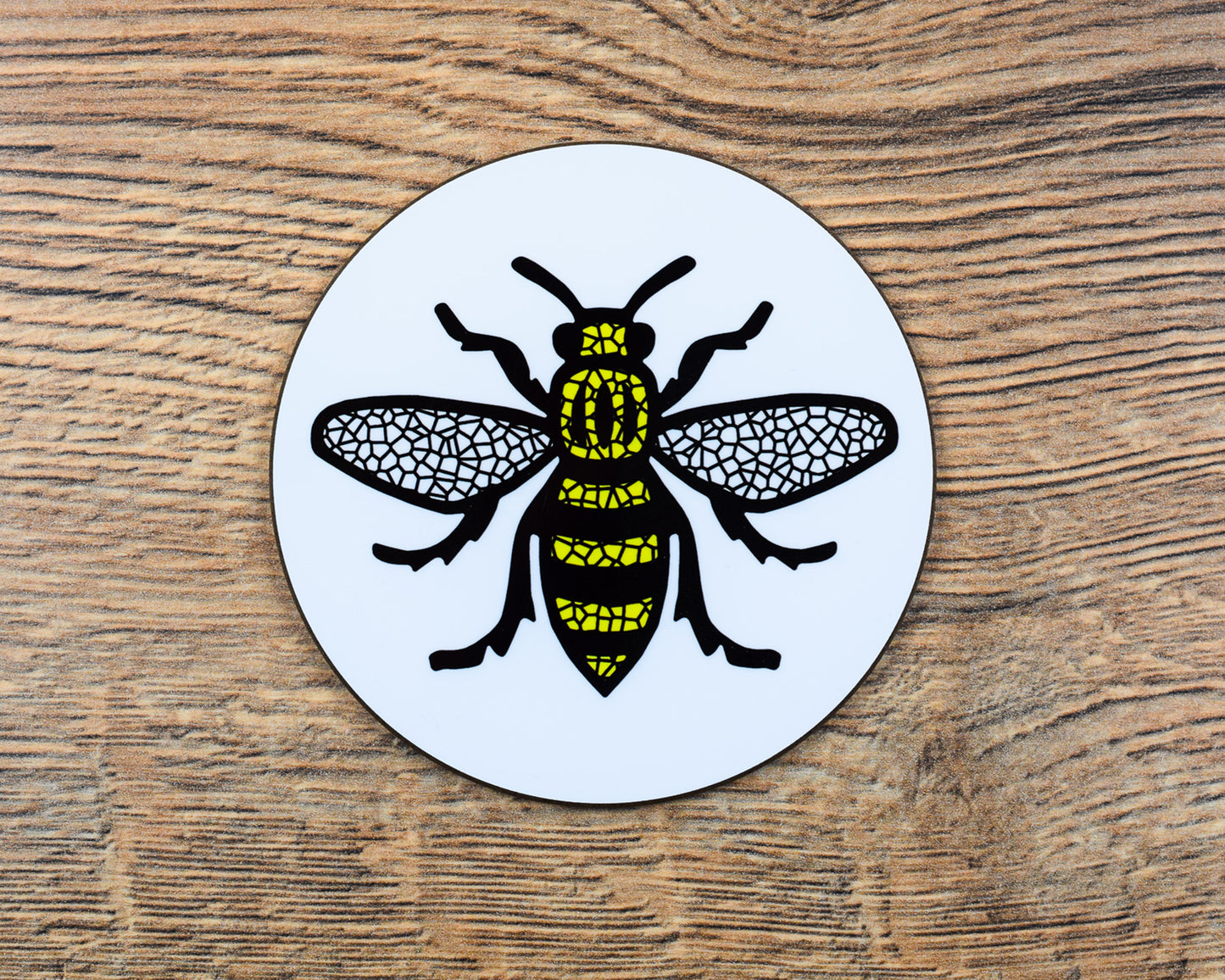 Mosaic Bee Round Coaster • The Manchester Shop