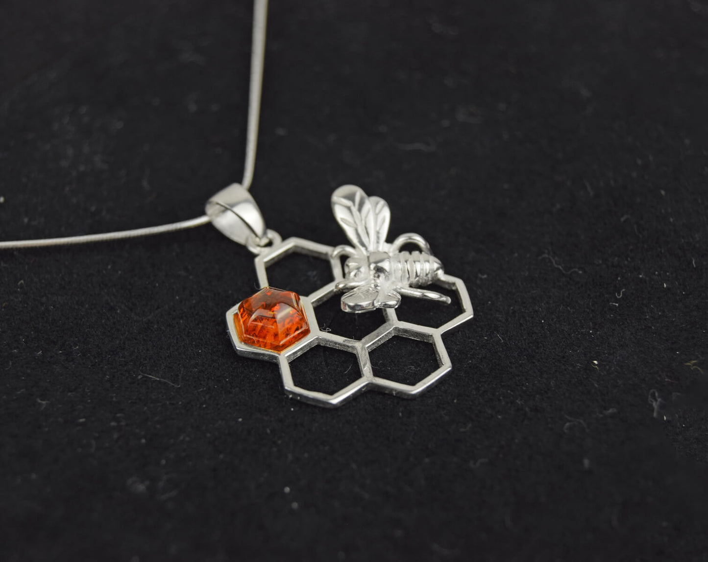 Bee Beehive Amber Necklace | The Manchester Shop
