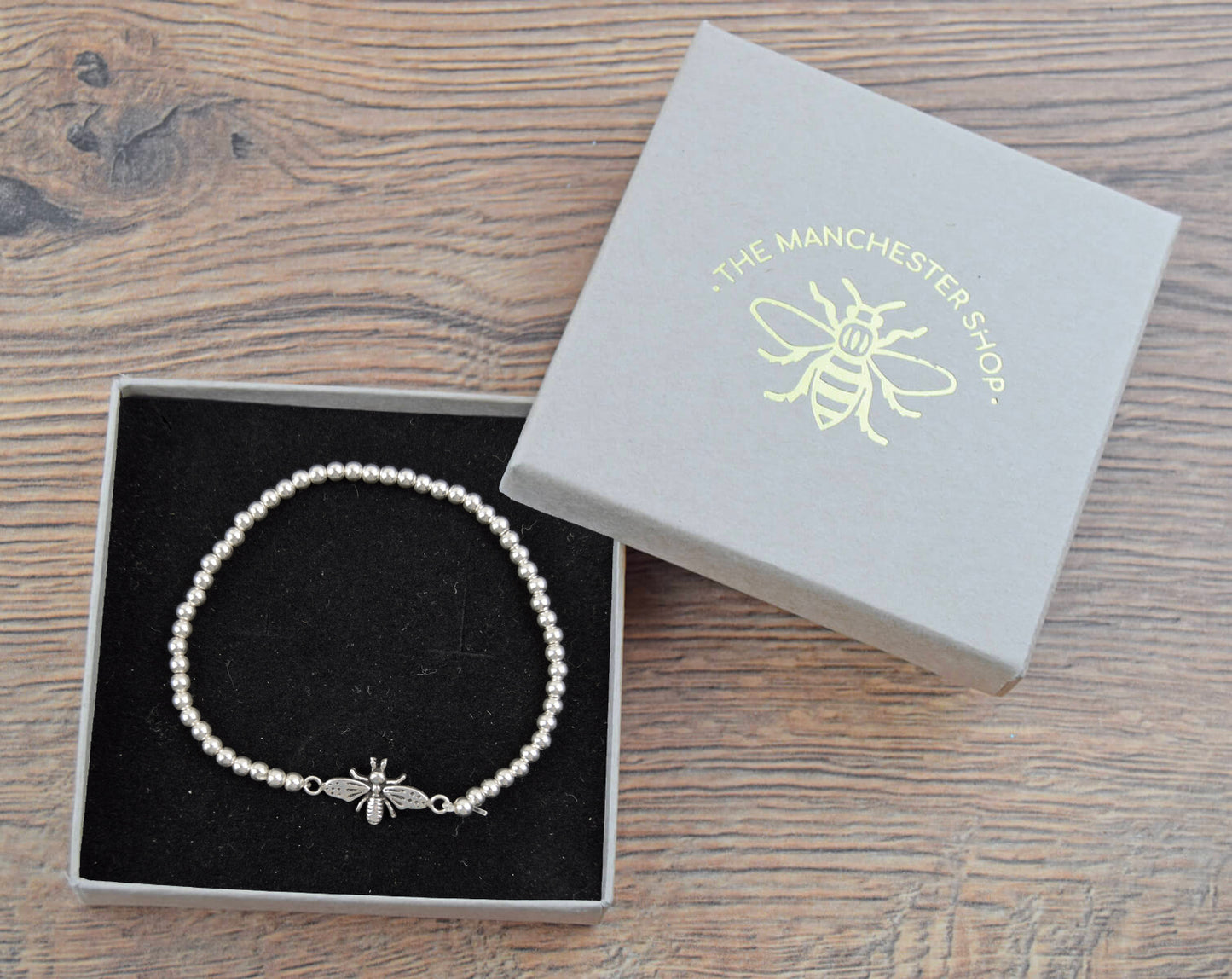 Sterling Silver Bee Butterfly Bracelet • The Manchester Shop