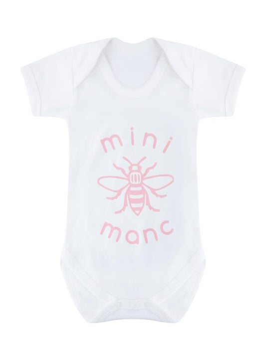 Pink Mini-Manc Baby Grow - The Manchester Shop