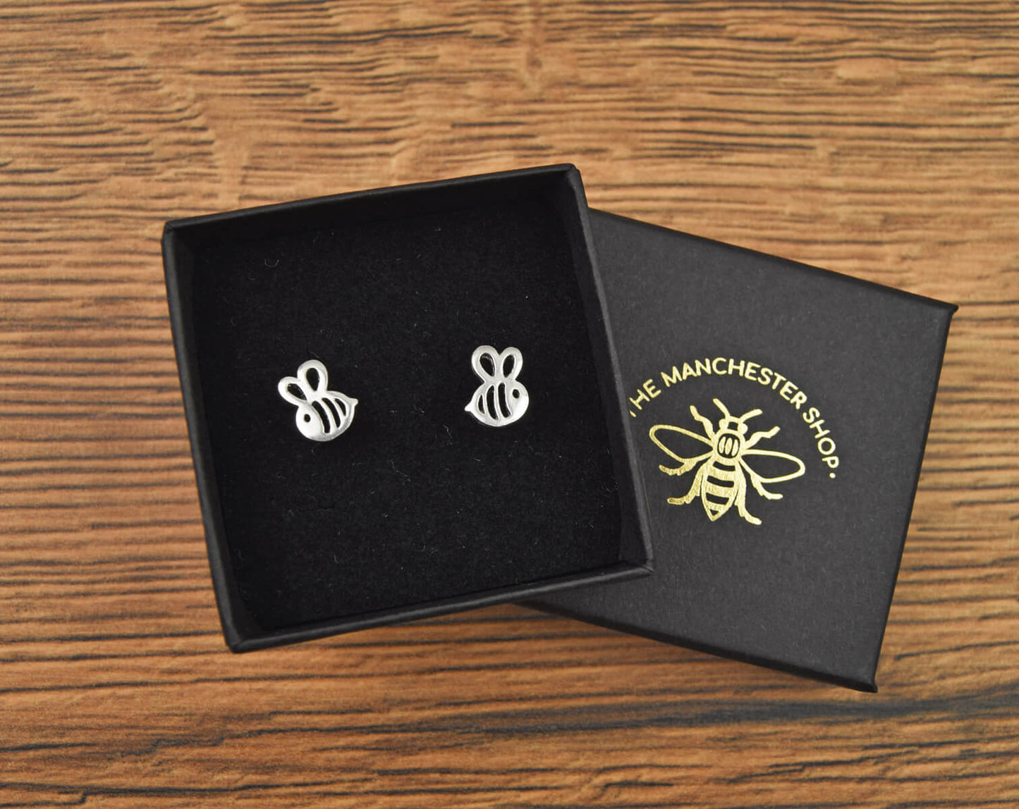 Cartoon Bee Sterling Silver Studs