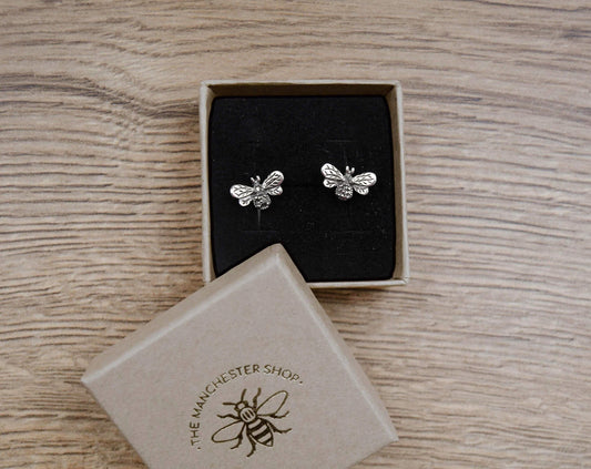 Sterling Silver Marcasite Bee Studs