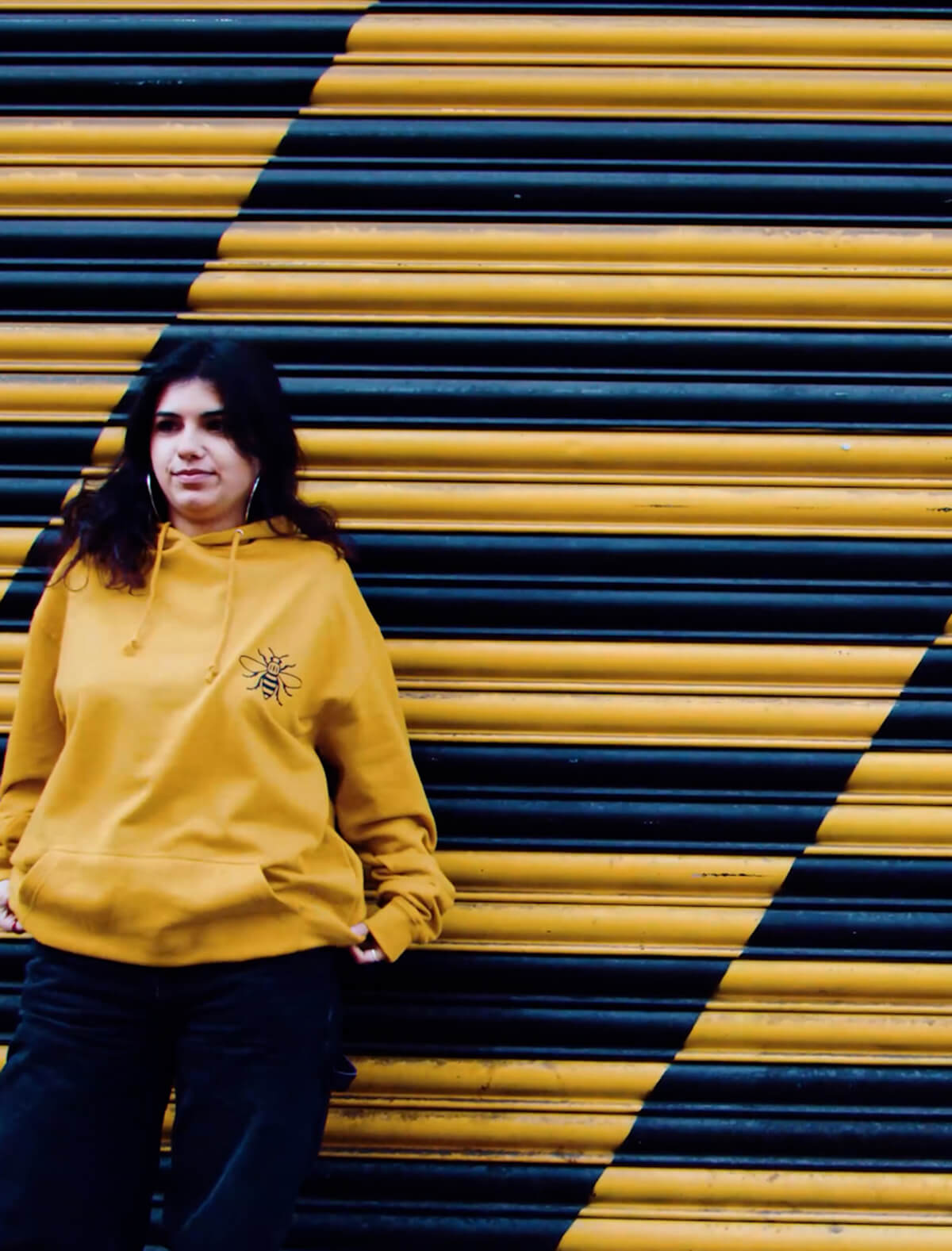 Worker Bee Mustard Hoody (Staff) - The Manchester Shop