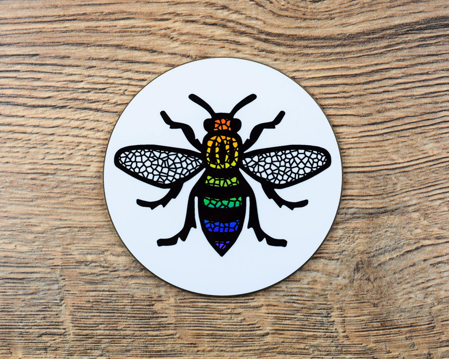 Rainbow Worker Bee Coaster - The Manchester Shop