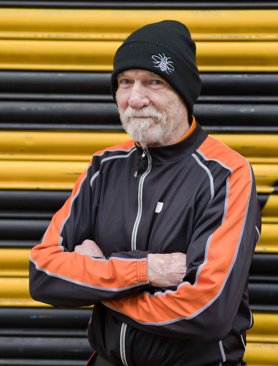 Black Embroidered Manchester Bee Beanie