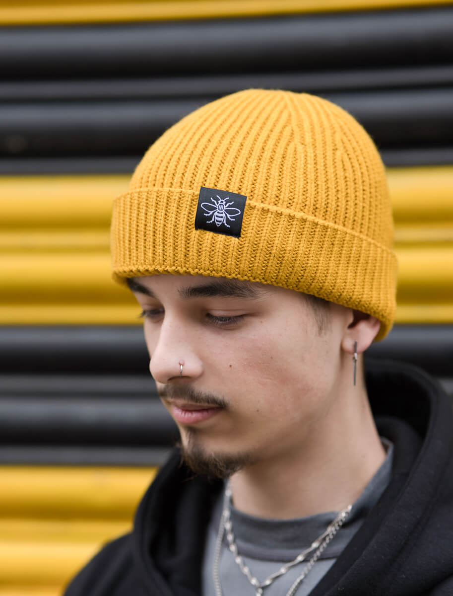 Mustard Harbour Bee Beanie