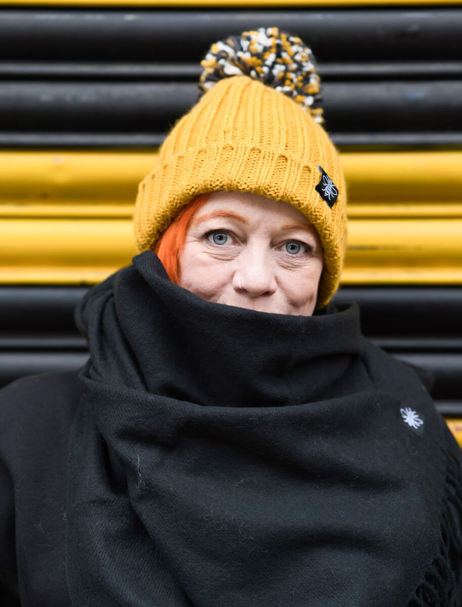 Black Scarf with Manchester Bee Tag