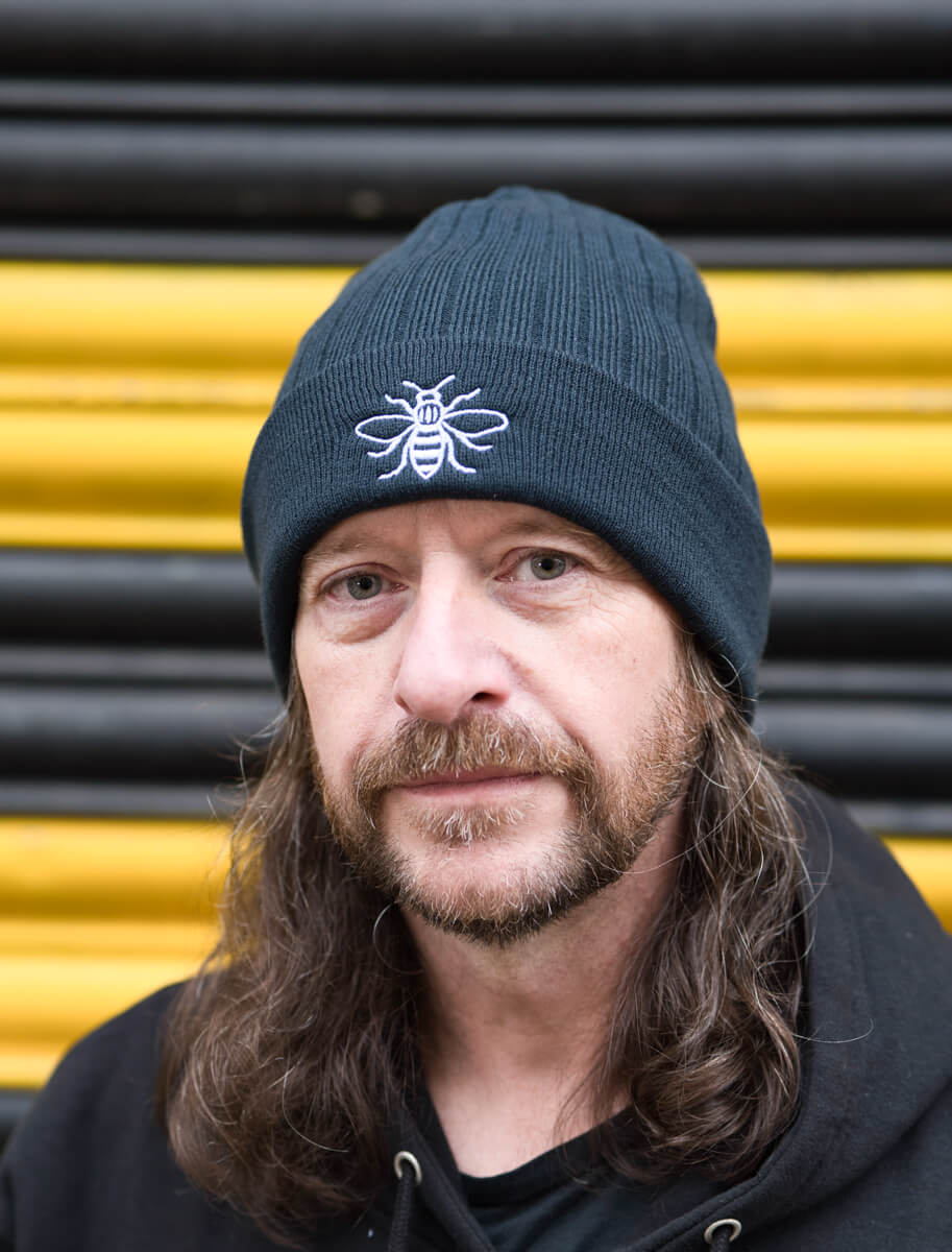 Navy Thinsulate Beanie with Embroidered Bee
