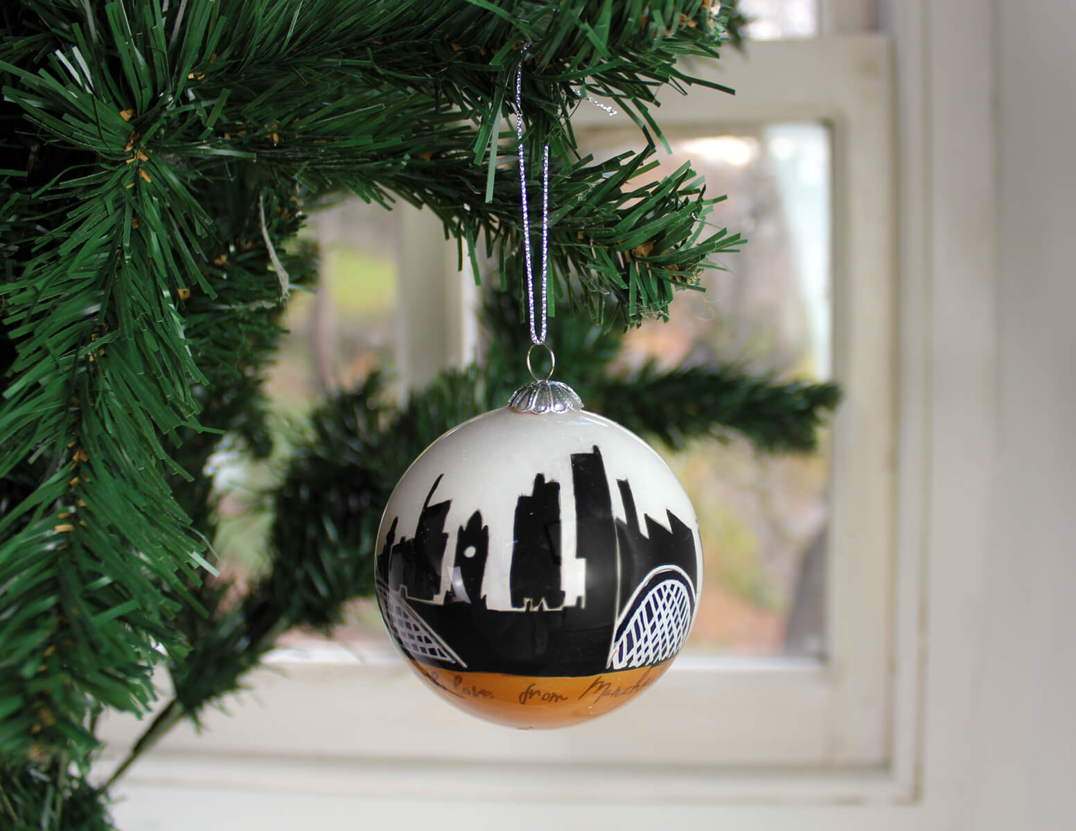 With Love from Manchester Hand-Painted Bauble | The Manchester Shop