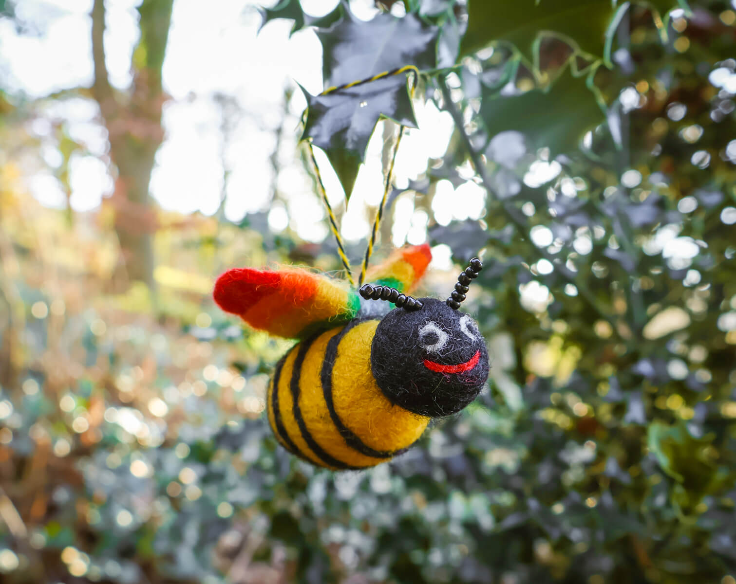 Small Rainbow Bee Decoration • The Manchester Shop