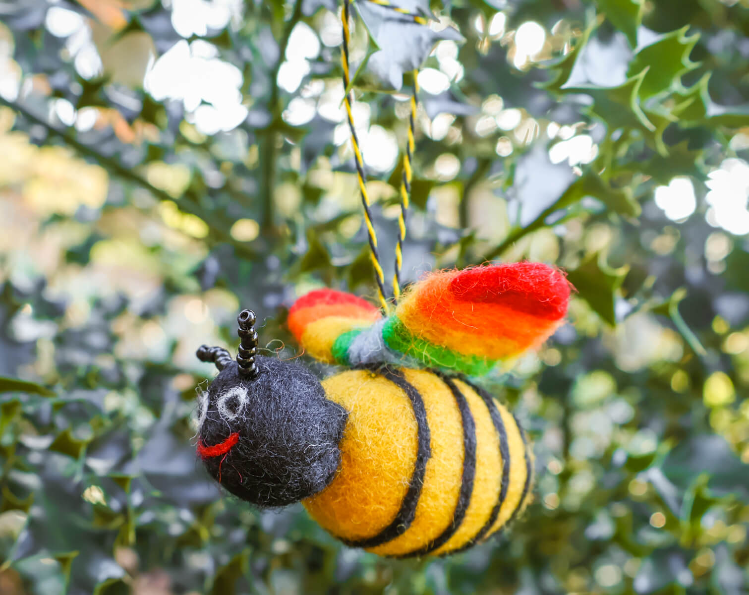 Small Rainbow Bee Decoration • The Manchester Shop