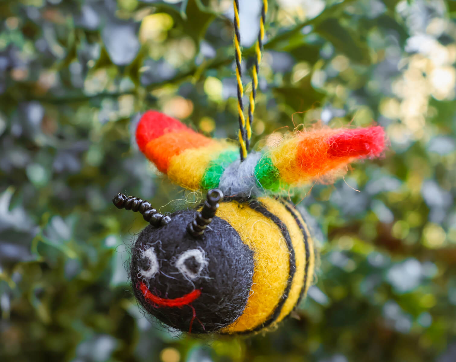 Small Rainbow Bee Decoration • The Manchester Shop