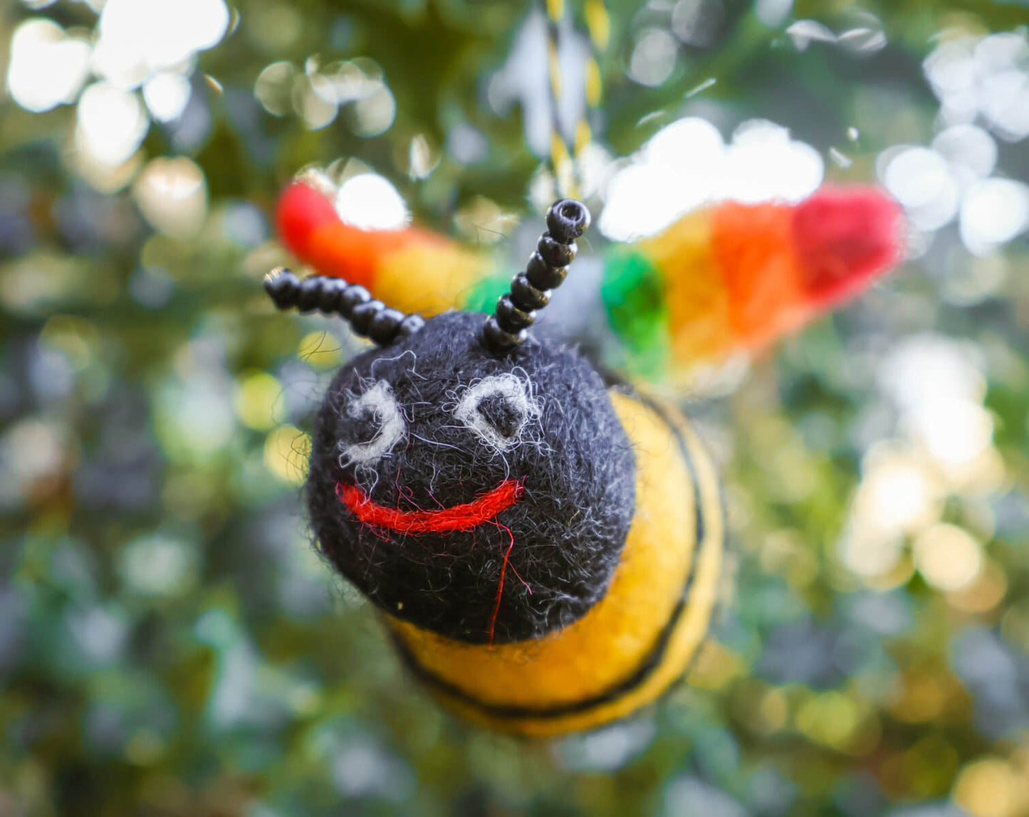 Small Rainbow Bee Decoration • The Manchester Shop