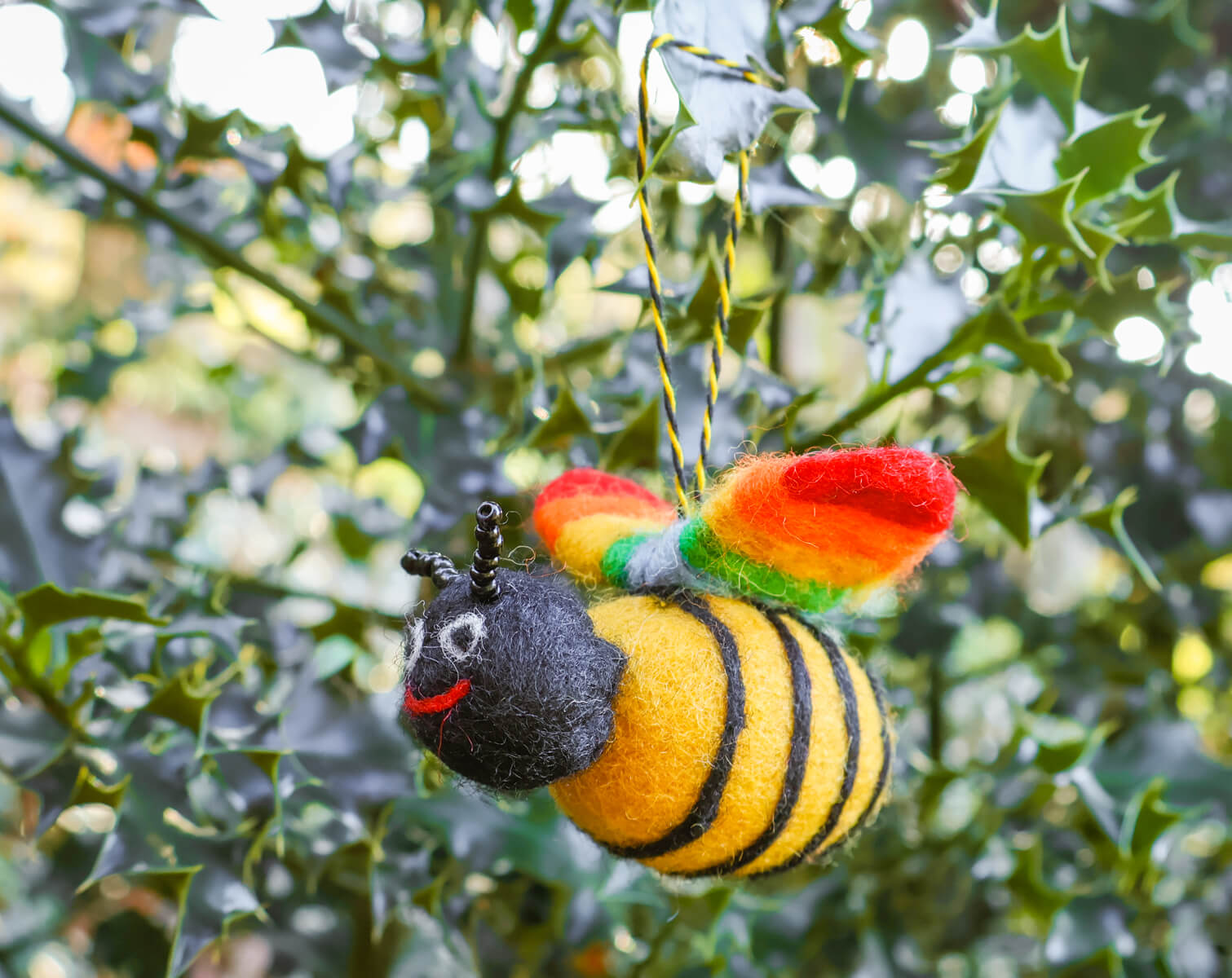 Small Rainbow Bee Decoration • The Manchester Shop