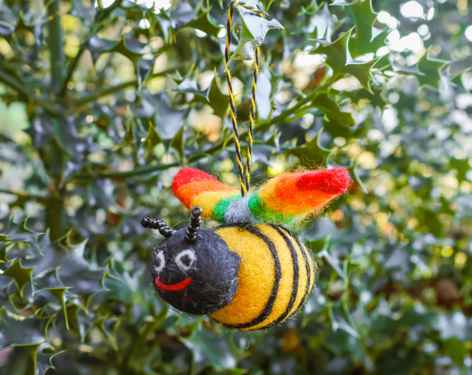 Small Rainbow Bee Decoration • The Manchester Shop
