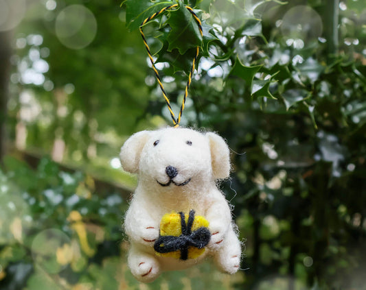 Bear with Gift Decoration