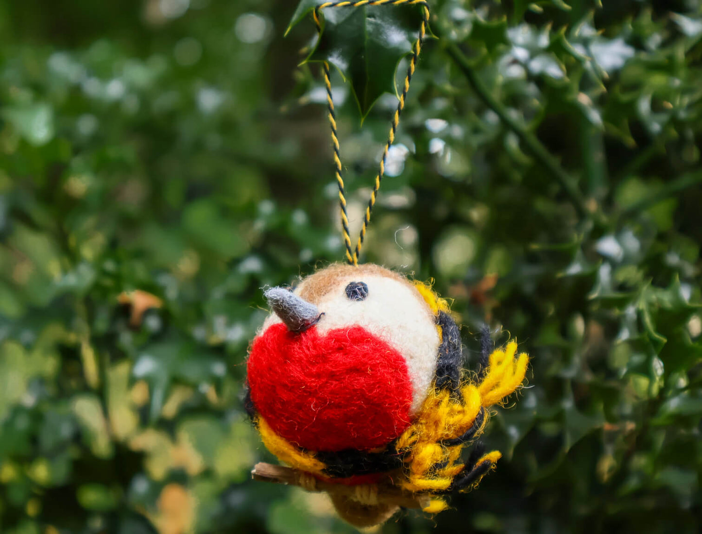Robin with Scarf Decoration