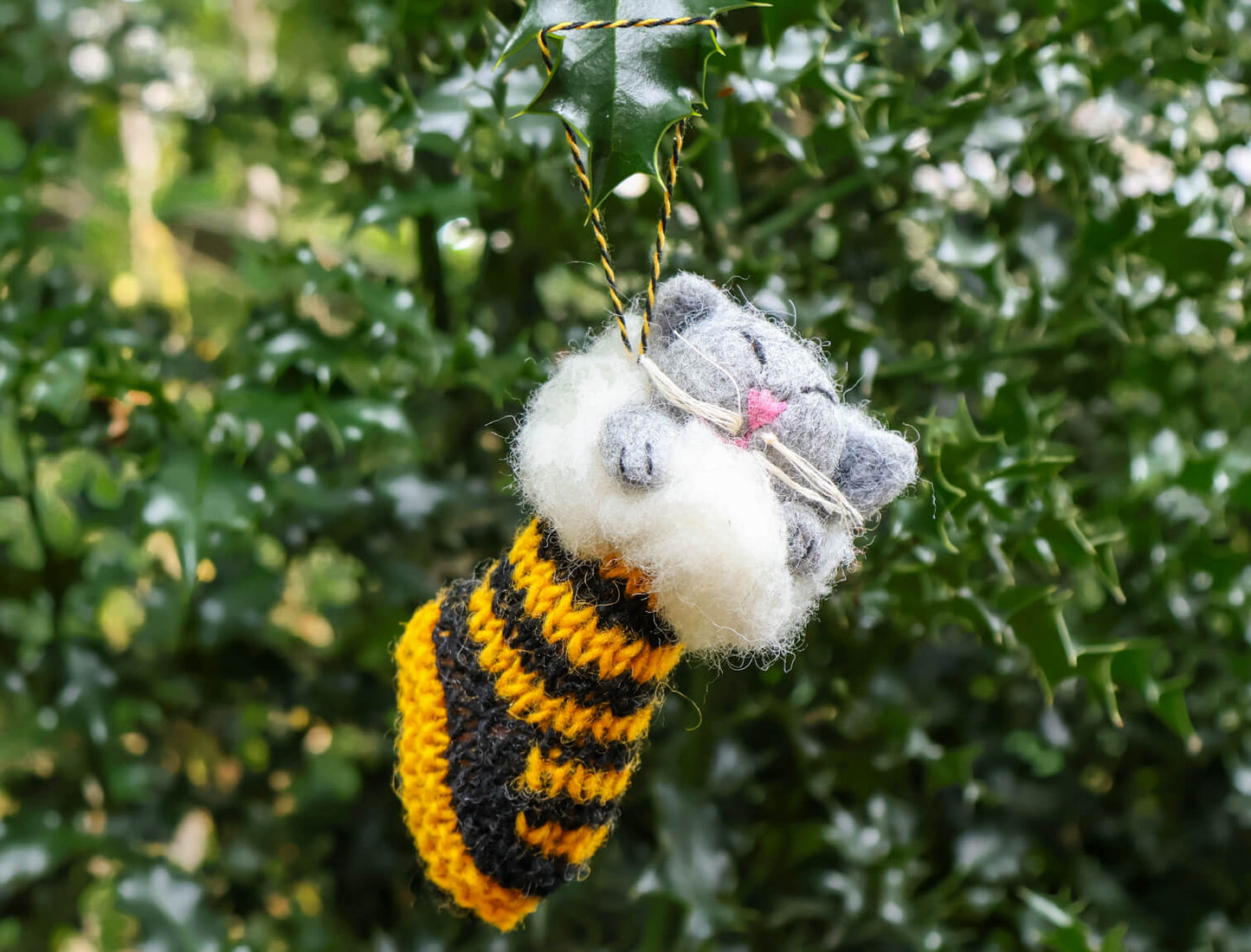 Cat in Stocking Decoration
