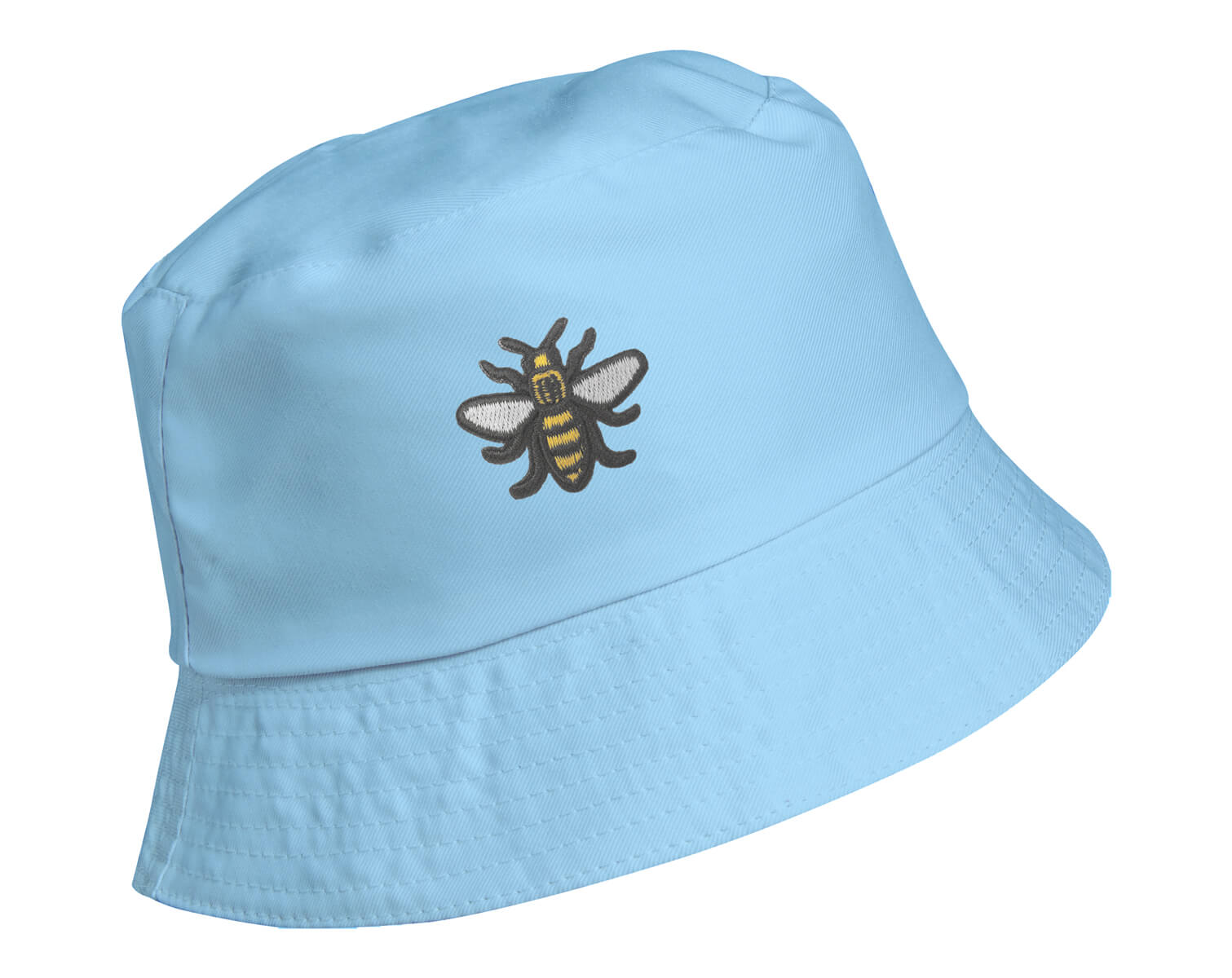 Bee Patch Blue Bucket Hat • The Manchester Shop
