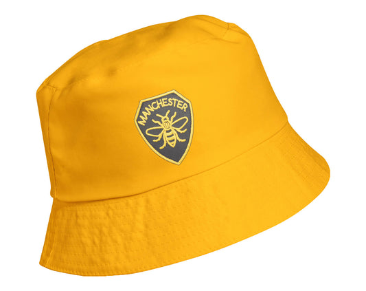 Manchester Shield Patch Yellow Bucket Hat • The Manchester Shop