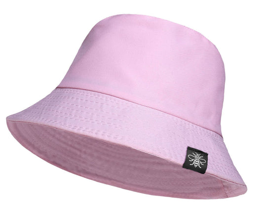 Bee Tag Manchester Bee Bucket Hat - Baby Pink • The Manchester Shop