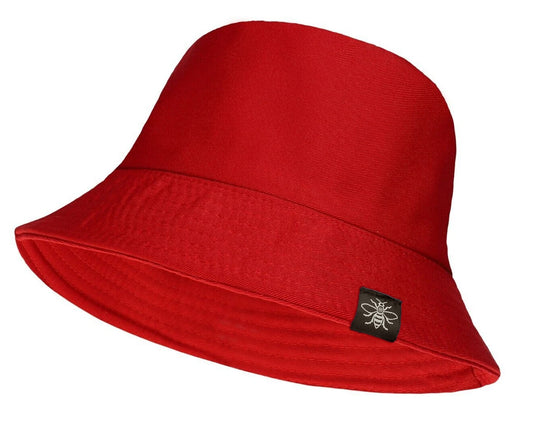 Bee Tag Manchester Bee Red Bucket Hat