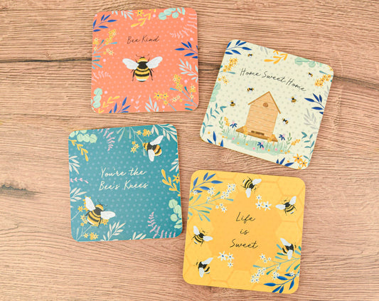 Bee Kind Set Of 4 Coasters | The Manchester Shop