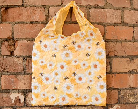 Bees & Daisies Foldable Shopping Bag | The Manchester Shop