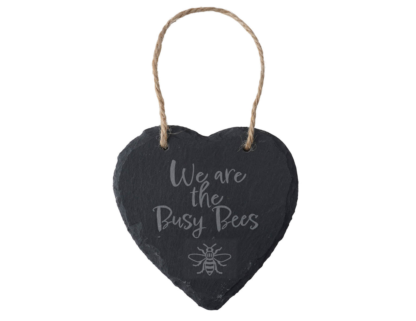 Busy Bees Slate Heart Decoration | The Manchester Shop