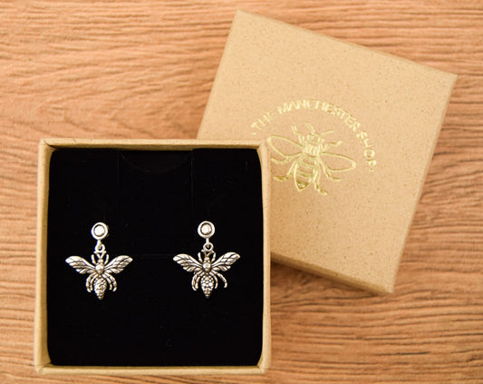 Dangle Bee Sterling Silver Studs | The Manchester Shop