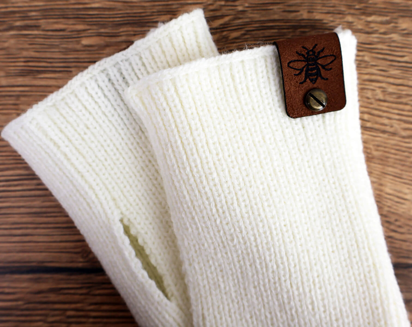 Fingerless White Gloves