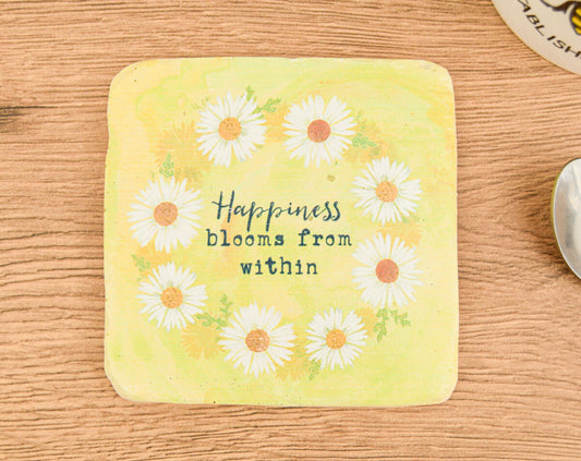 Happiness Blooms From Within Coaster | The Manchester Shop