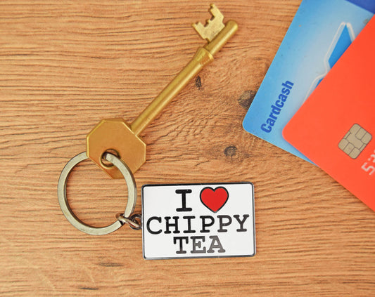 I Heart Chippy Tea Keyring | The Manchester Shop