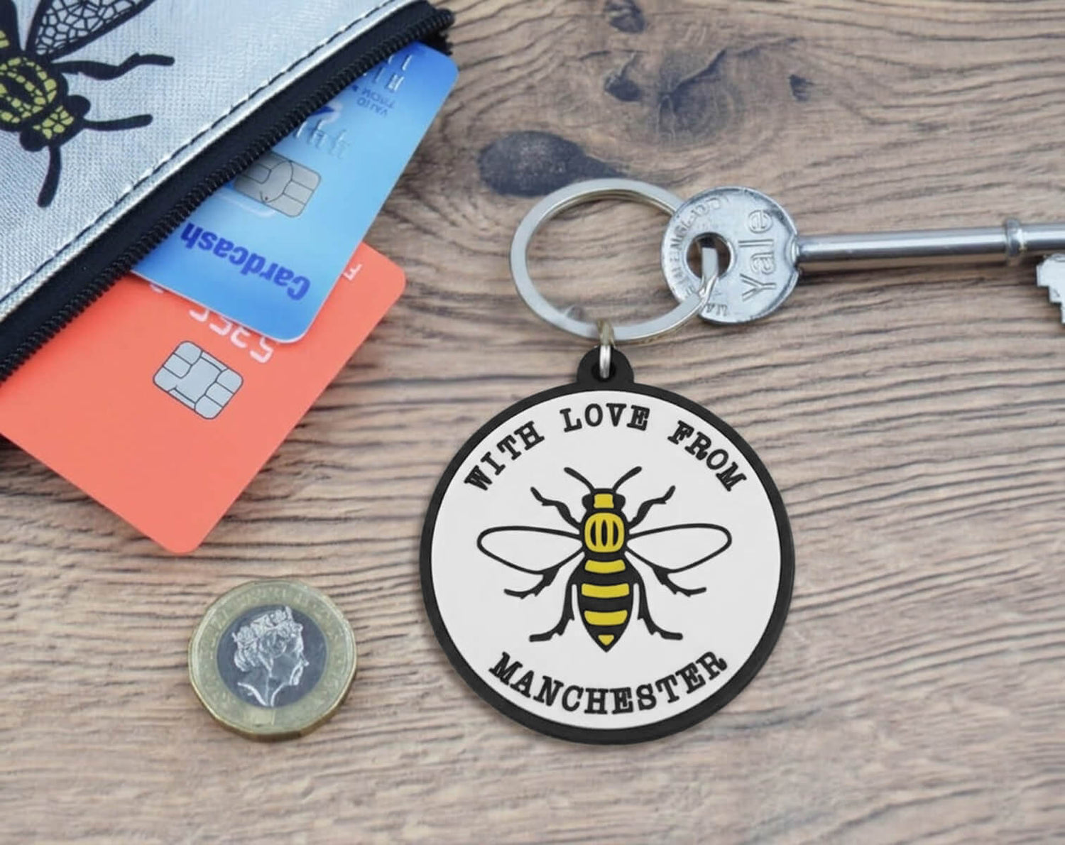 With Love from Manchester Rubber Keyring • The Manchester Shop